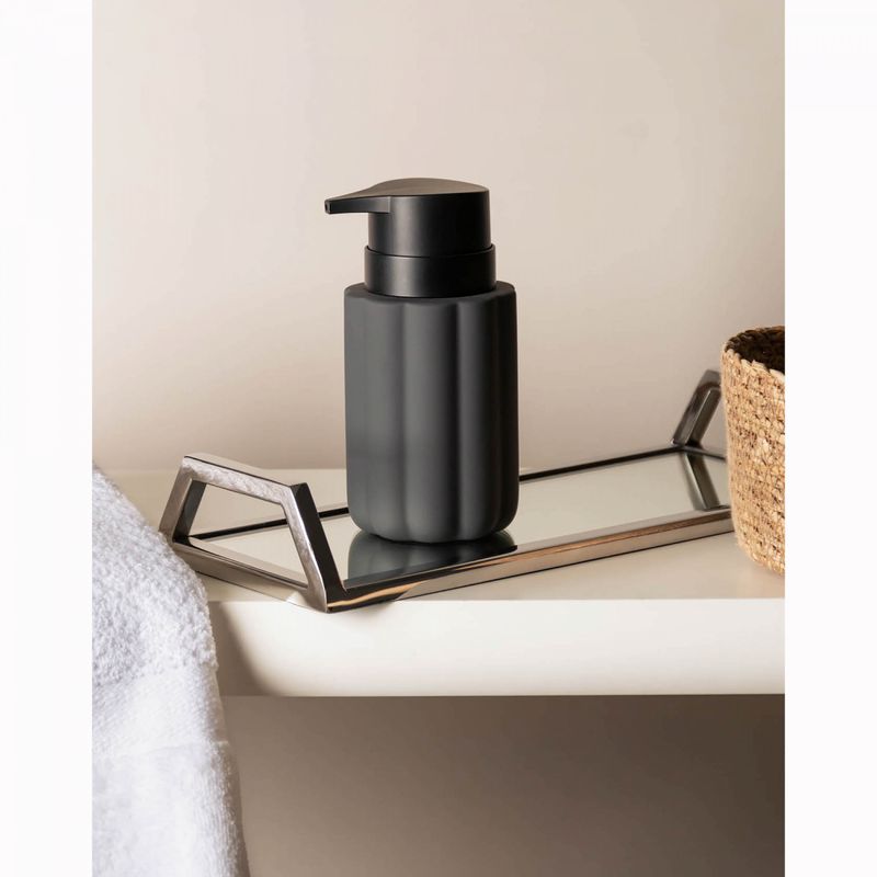 Porta-Sabonete-Liquido-Soft-Touch-Pilares-300ml-Cinza-Ceramica-Wolff
