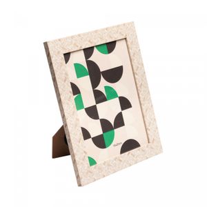 Porta-Retrato de Poliestireno Geometric Cinza 15cm x 20cm - Wolff