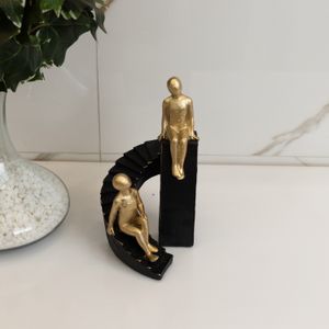 Figura Decorativa de Resina Diálogo 16,5cm x 12,5cm x 23cm - Wolff