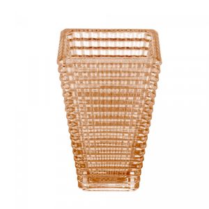 Vaso de Cristal Maya Âmbar Metalizado 10,5cm x 7,5cm x 17,5cm - Wolff