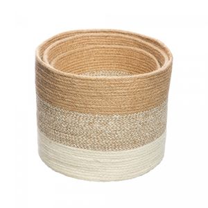 Conjunto 3 Cestos Organizadores de Fibra Natural Degradê - Wolff