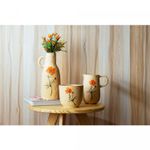 Jarro-Decorativo-de-Ceramica-Flor-Laranja-Trento-145cm-x-10cm-x-155cm-Wolff