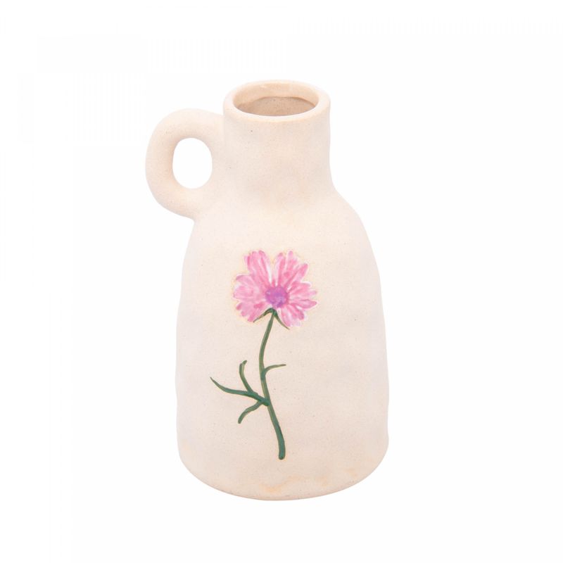 Jarro-Decorativo-de-Ceramica-Flor-Roxa-Trento-85m-x-7cm-x-14cm-Wolff