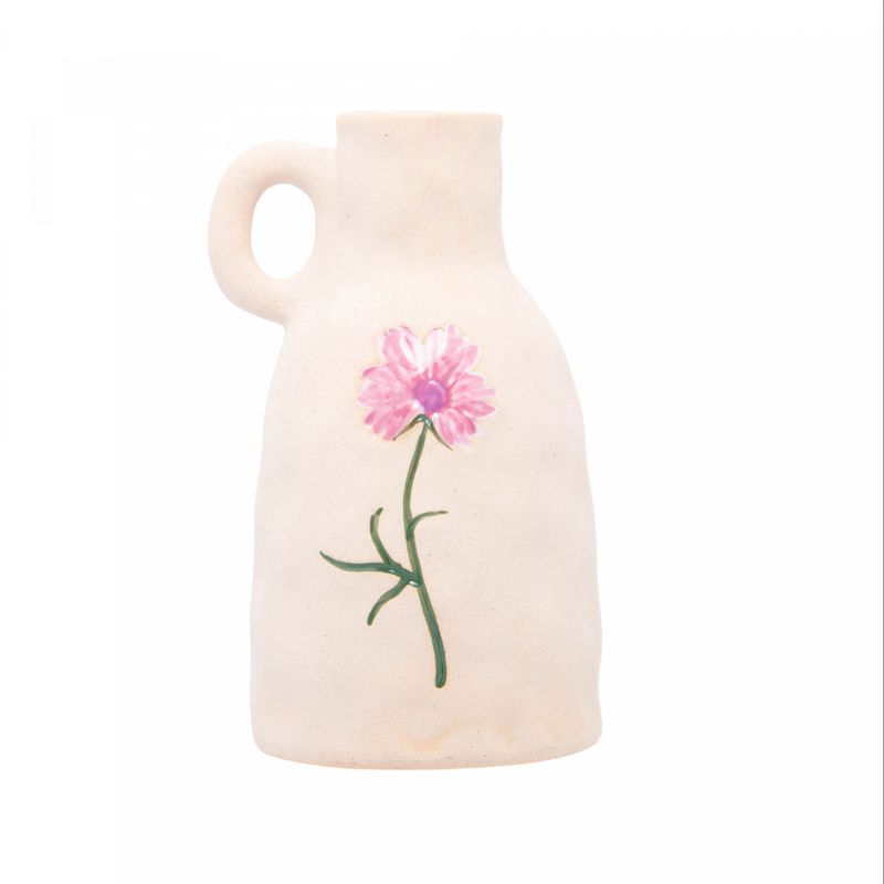 Jarro-Decorativo-de-Ceramica-Flor-Roxa-Trento-85m-x-7cm-x-14cm-Wolff