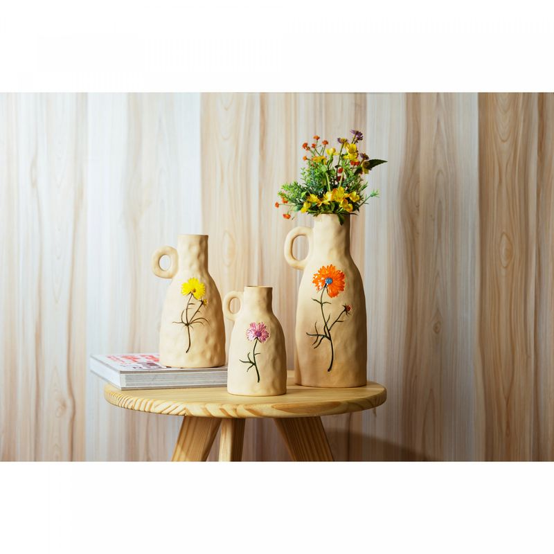 Jarro-Decorativo-de-Ceramica-Flor-Roxa-Trento-85m-x-7cm-x-14cm-Wolff