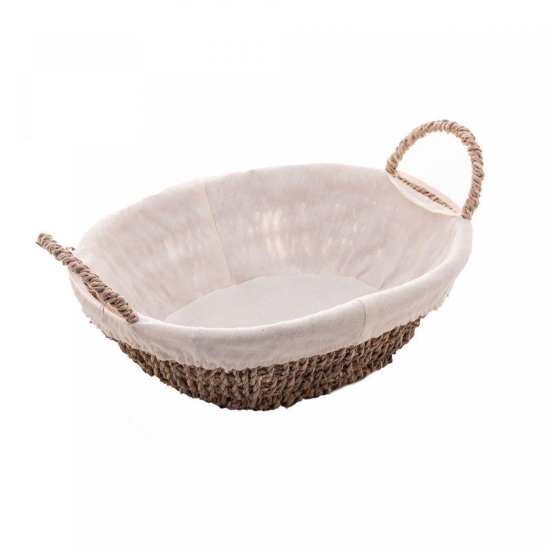 Cesta-Oval-de-Sisal-com-Forro-em-Tecido-27cm-x-21cm-x-125cm-Wolff