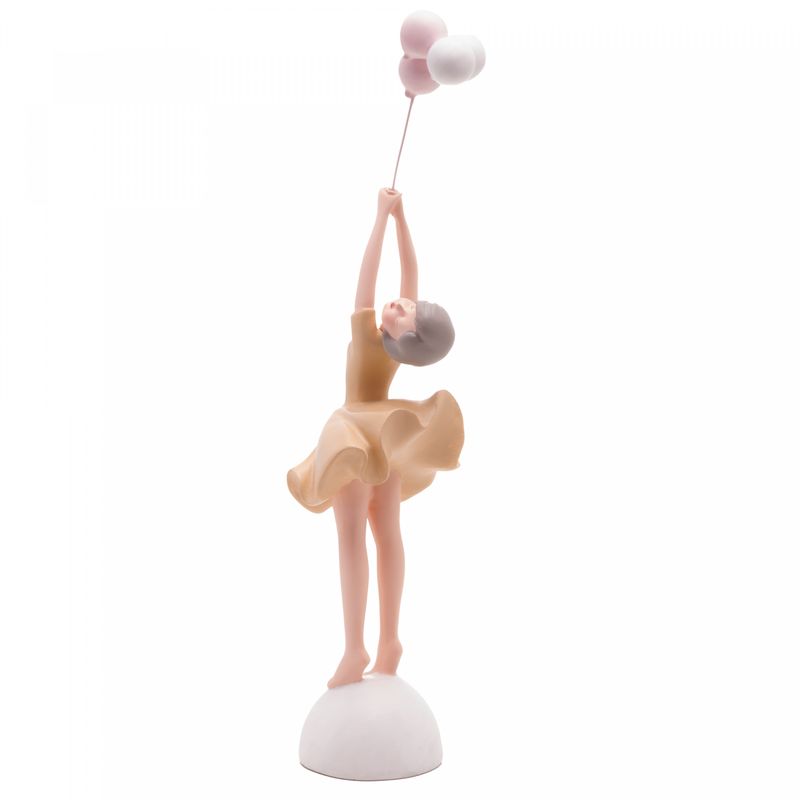 Figura-Decorativa-Boneca-com-Baloes-de-Resina-Brancos-7cm-x-7cm-x-30cm-Wolff
