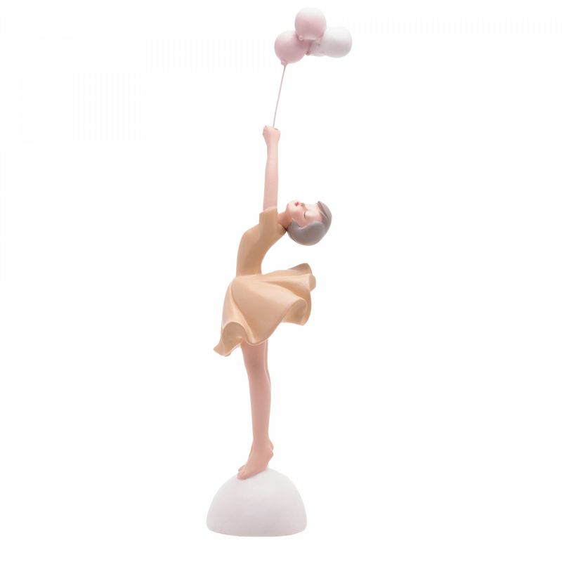 Figura-Decorativa-Boneca-com-Baloes-de-Resina-Brancos-7cm-x-7cm-x-30cm-Wolff