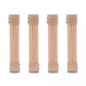 Conjunto 4 Descansos para Talheres de Rattan Prateado 8cm - Wolff