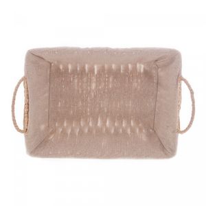 Cesta Retangular de Papel com Forro em Tecido com Alça 31cm x 19cm x 12cm - Wolff