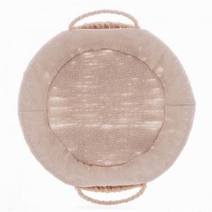 Cesta Redonda de Papel com Forro em Tecido com Alça 27cm x 24cm x 11,5cm - Wolff