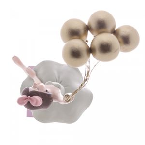 Figura Decorativa Boneca com Balões 10cm x 32cm - Wolff