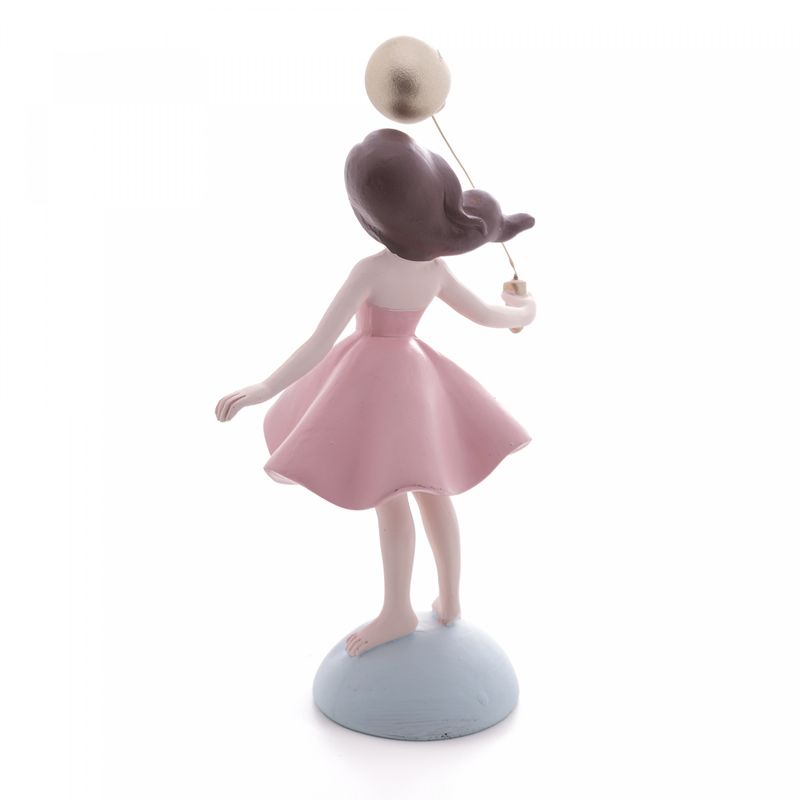 Figura-Decorativa-Boneca-com-Balao-de-Resina-Dourado-13cm-x-8cm-x-22cm-Wolff