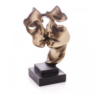 Figura Decorativa Face Namorados de Resina 18cm x 11cm x 27cm - Wolff