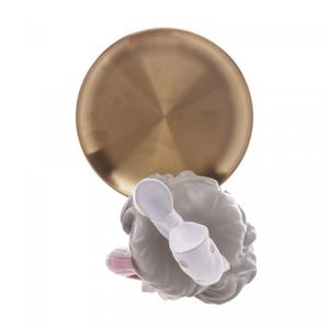 Figura Decorativa Boneca com Bandeja de Resina 24cm x 18cm x 32cm - Wolff