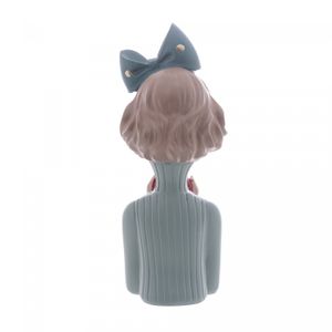 Figura Decorativa Boneca com Maçã de Resina 13,5cm x 12,5cm 33,5cm - Wolff