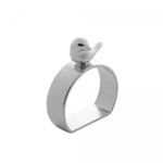 Conjunto-4-Aneis-para-Guardanapos-de-Zinco-Bird-Prata-6cm-x-2cm-x-4cm-Wolff