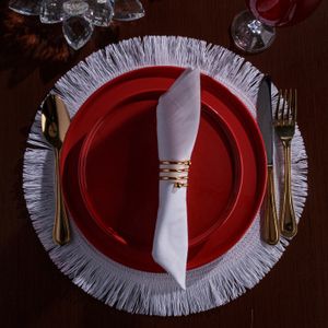 Conjunto 4 Anéis para Guardanapos de Metal Coração Dourado 4cm x 4cm x 4cm - Wolff