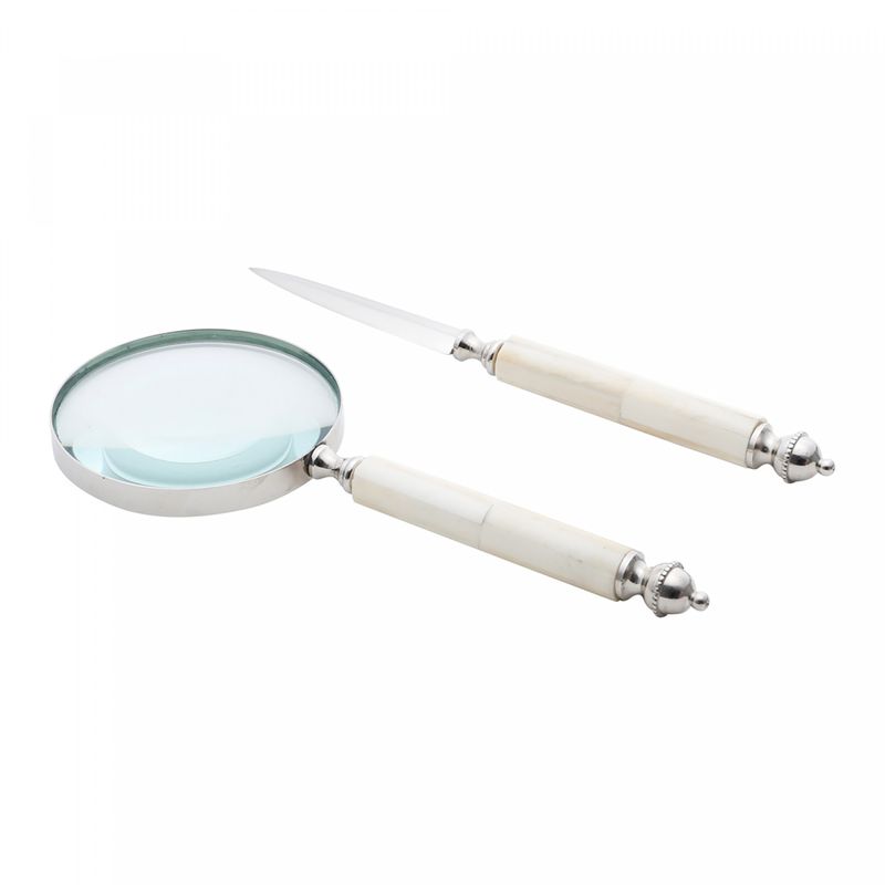 Conjunto-Abridor-de-Carta-e-Lupa-de-Aco-Inox-com-Cabo-de-Osso-Sophie-Wolff