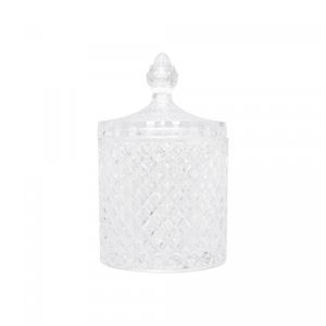 Potiche Decorativo de Cristal com Tampa Litt 7cm x 7cm x 11cm - Wolff