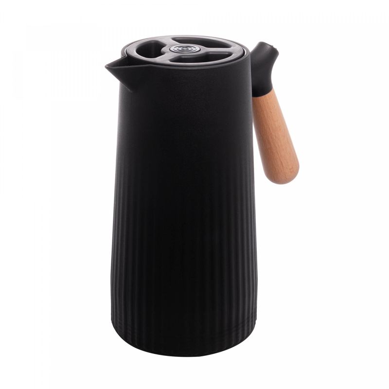 Garrafa-Termica-de-Plastico-com-Cabo-de-Madeira-New-Nordica-Preta-1L-Wolff