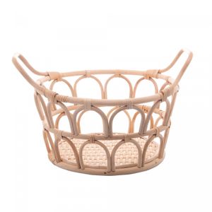 Cesto Decorativo de Rattan com Alça Nature 37cm x 30cm x 18,5cm - Wolff