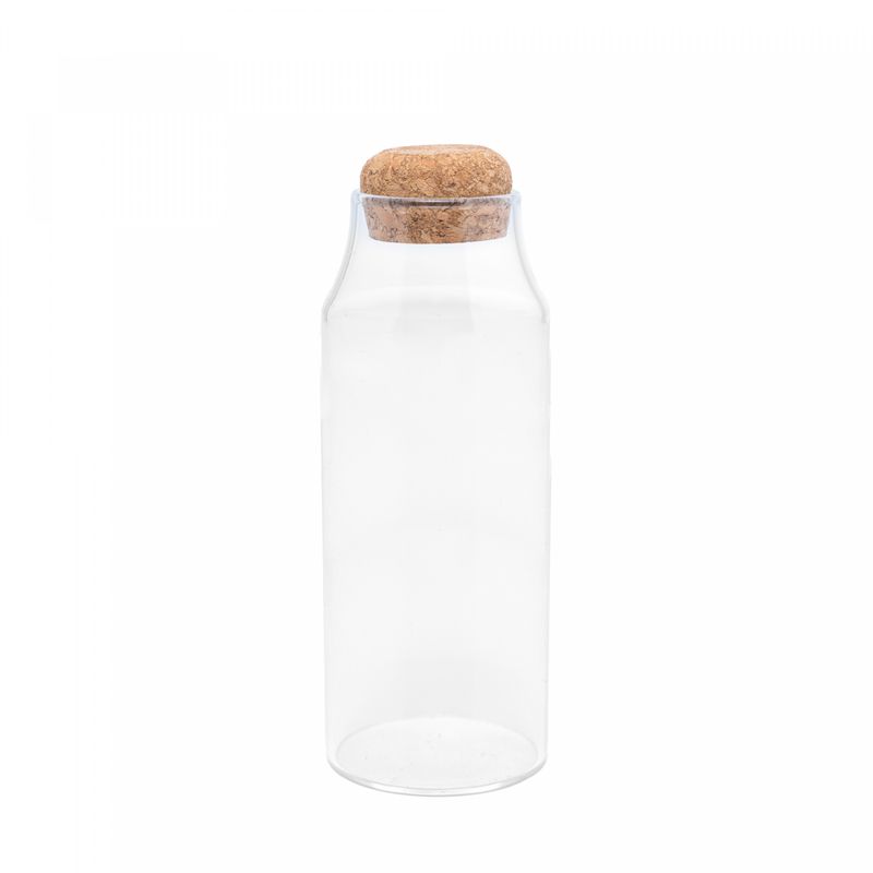 Porta-Mantimento-de-Vidro-Borossilicato-com-Tampa-Rolha-390ml-Wolff