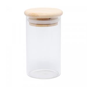 Porta Mantimento de Vidro Borossilicato com Tampa de Bambu 1L - Wolff