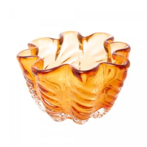 Centro de Mesa de Vidro Italy Âmbar 15,5cm x 15,5cm x 9cm - Wolff