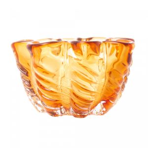 Centro de Mesa de Vidro Italy Âmbar 15,5cm x 15,5cm x 9cm - Wolff