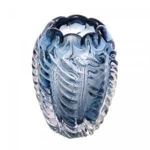 Vaso de Vidro Italy Azul 11cm x 11cm x 15cm - Wolff