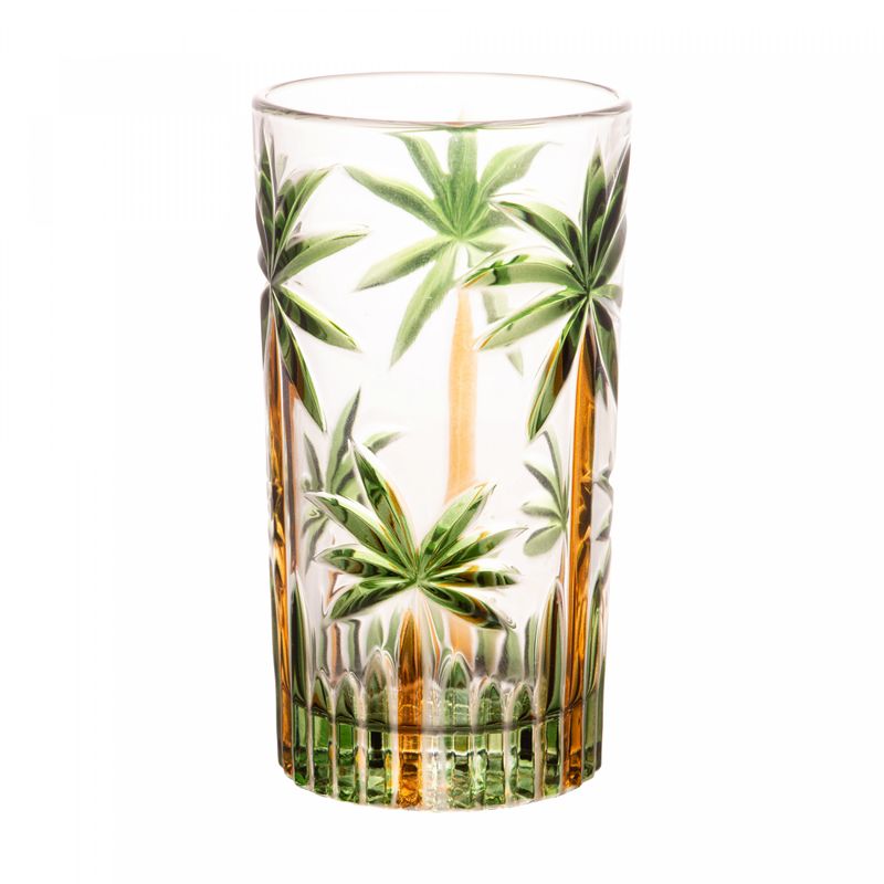 Conjunto-Jarra-com-6-Copos-de-Cristal-Palm-Tree-Handpaint-Wolff