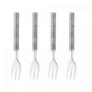 Conjunto 4 Garfos de Petisco de Aço Inox Espiral - Wolff