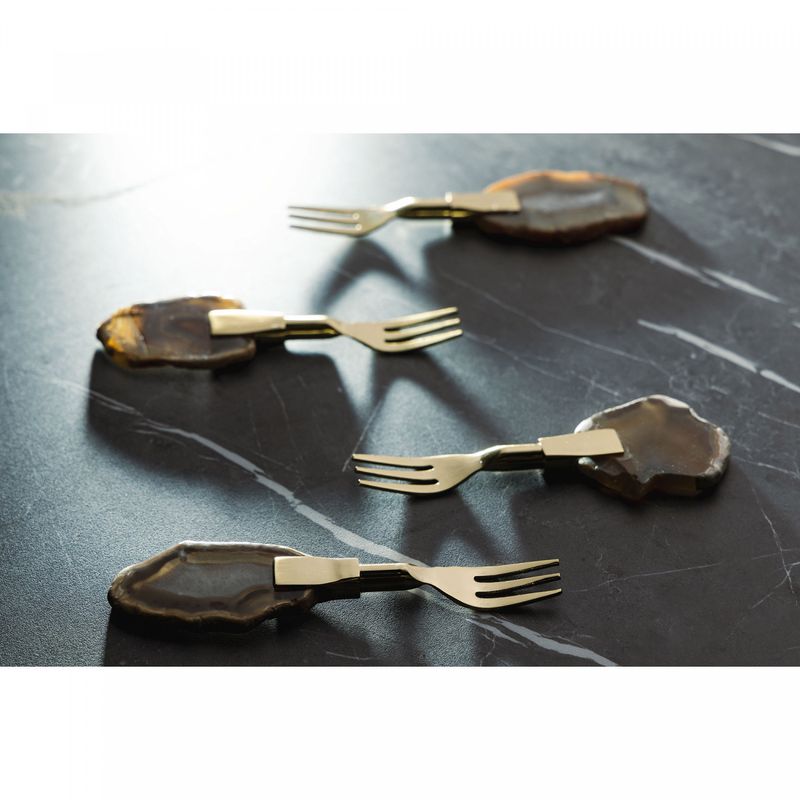 Conjunto-4-Garfos-para-Petisco-de-Aco-Inox-Dourado-Agata-Wolff
