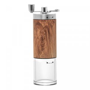Moedor de Café de Aço Inox Manual com Estampa de Madeira 5cm x 5cm x 17cm - Wolff