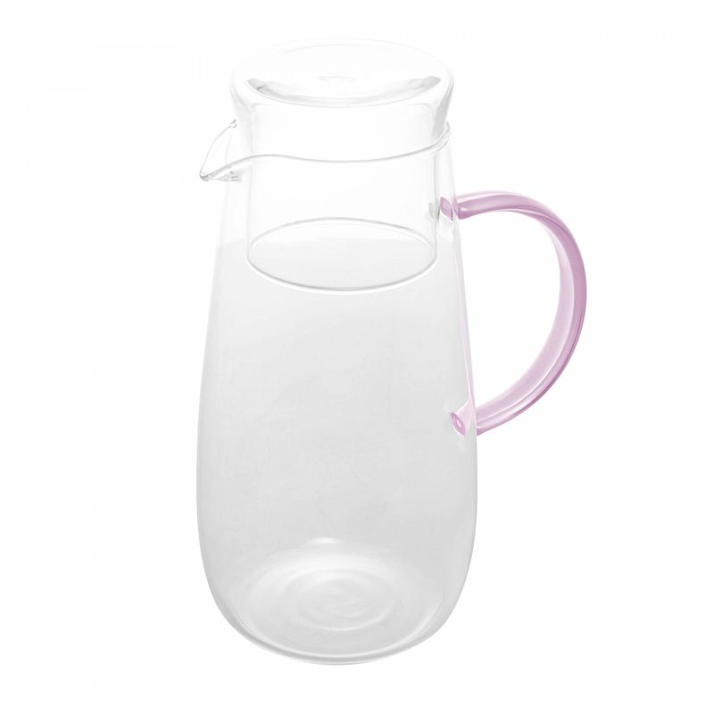 Jarra-de-Vidro-Borossilicato-com-Alca-e-Copo-Fun-Rosa-13L-Wolff