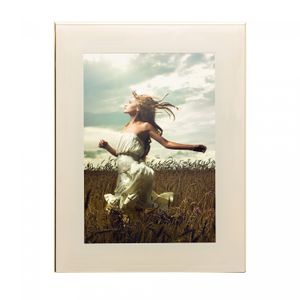 Porta-Retrato de Aço Inox com Vidro Branco 13cm x 18cm - Wolff