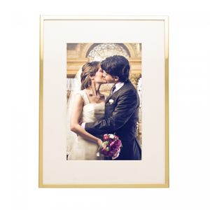 Porta-Retrato de Aço Inox Basic Dourado 10cm x 15cm - Wolff