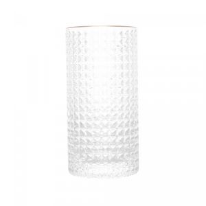 Conjunto 2 Copos Altos de Vidro com Borda Dourada Spike 400ml - Wolff