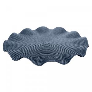 Lugar Americano de Polipropileno Babado Azul 38cm - Wolff