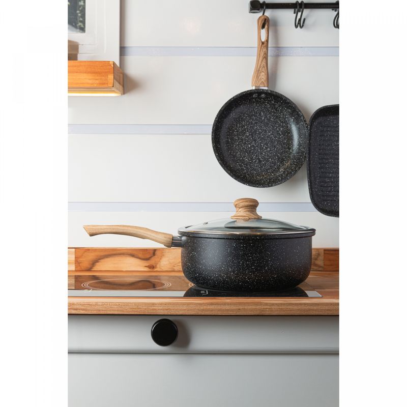 Panela-de-Inducao-em-Aluminio-com-Revestimento-Ceramico-e-Tampa-de-Vidro-Granilite-Preta-24cm