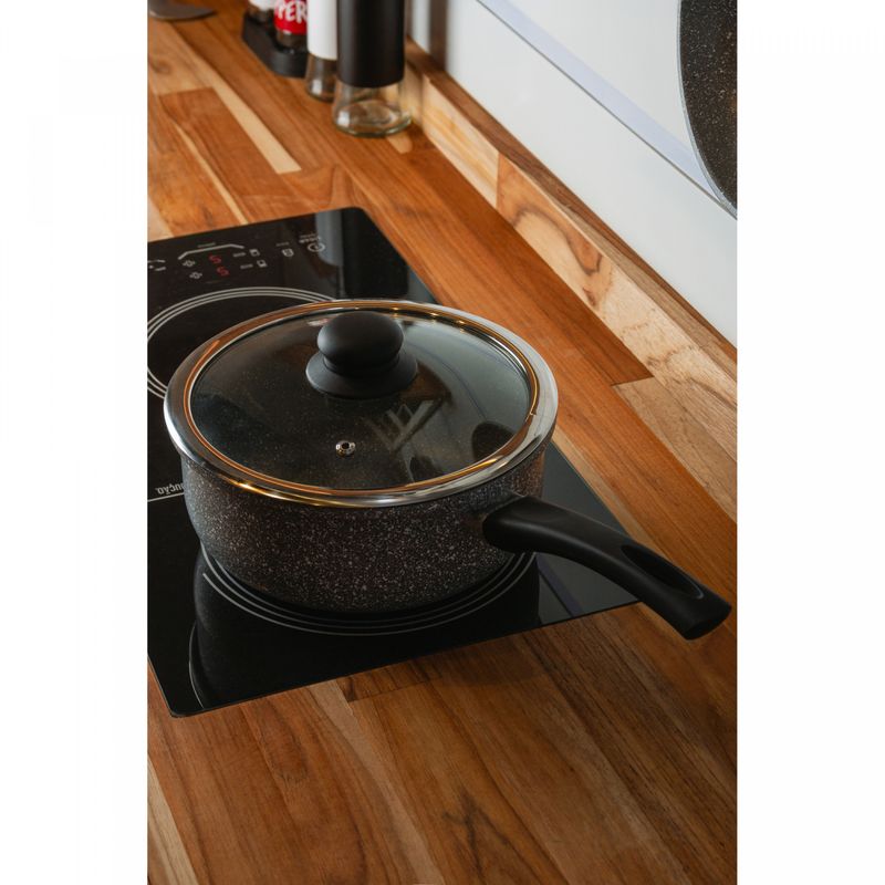 Panela-de-Inducao-em-Aluminio-com-Revestimento-Ceramico-e-Tampa-de-Vidro-Granilite-Cinza-20cm