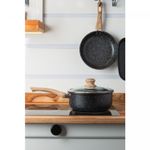 Panela-de-Inducao-em-Aluminio-com-Revestimento-Ceramico-e-Tampa-de-Vidro-Granilite-Preta-20cm-