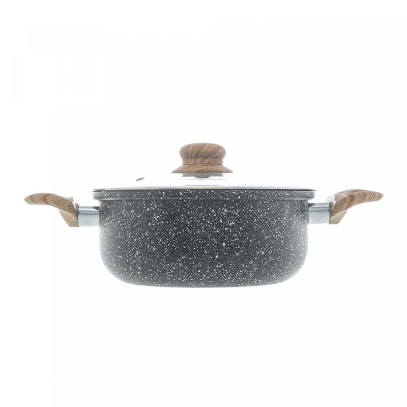 Cacarola-de-Inducao-em-Aluminio-com-Revestimento-Ceramico-e-Tampa-de-Vidro-Granilite-Preta-20cm-