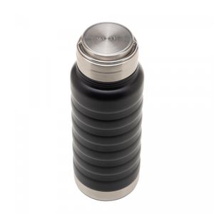 Garrafa Térmica de Aço Inox com Alça Trekk Preta 600ml - Wolff