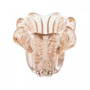 Vaso de Vidro Italy Dourado 15cm x 16cm - Wolff
