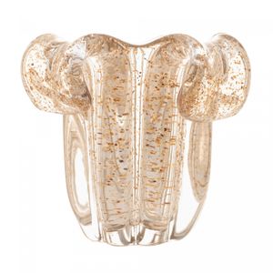 Vaso de Vidro Italy Dourado 15cm x 16cm - Wolff