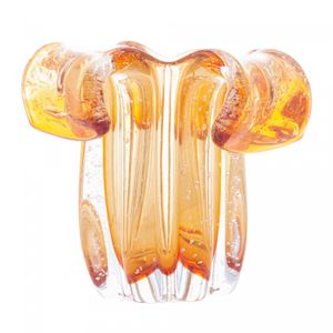 Vaso de Vidro Italy Âmbar 15cm x 16cm - Wolff
