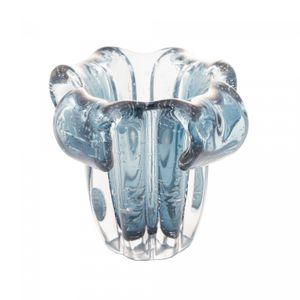 Vaso de Vidro Italy Azul 14cm x 13cm - Wolff