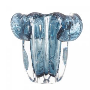 Vaso de Vidro Italy Azul 14cm x 13cm - Wolff